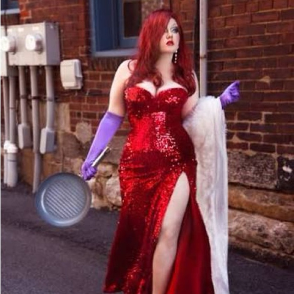 Jessica Rabbit - Elegant Red Sequin Gown